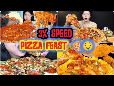 🔥 Mixed Feast Mukbang! Pizza 🍕, Juicy Rib Steak 🥩, Crispy Fried Chicken 🍗, Noodles 🍜 & Cold Drink 🥤