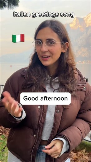 Lisa Licini | Learn Italian easily on Instagram: "New song for you to sing along…🤪🎵 🎤🇮🇹 Hope it helps you remember Italian greetings! What do you think? #learnitalian #funitalian #italy #italianstudent #italianvacation #italiansong #italianlove #italianlanguagelearning"