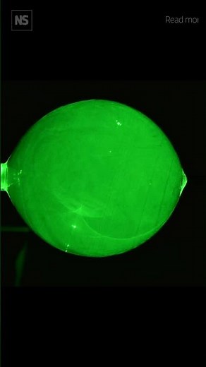 The chaotic interior of a soap bubble displays surprising fluid dynamics
