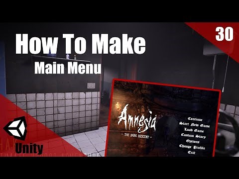 How To Make A HORROR Game In Unity | Main Menu System | Horror Series Part 030