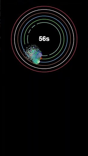 Ball Bouncing Simulation | Satisfying Bouncing Balls Escape Animation | 60 Bounces to Escape