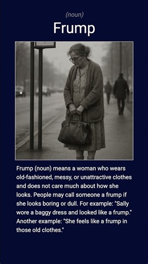 English word 'frump' noun C2