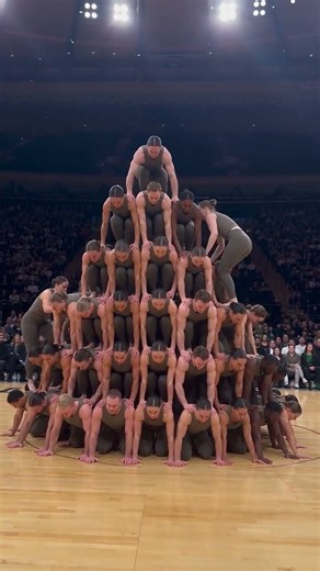 They Built This Human Pyramid in Seconds