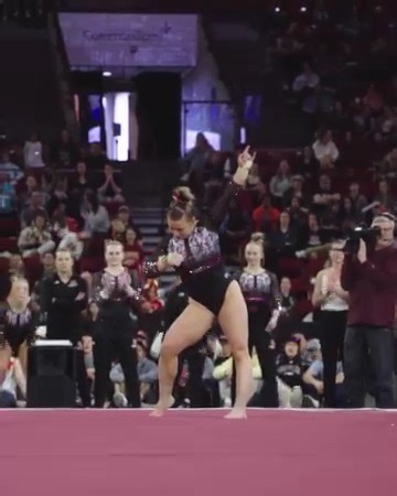 We've missed Abbie Thompson and her classic rock floor routines! | University of Denver Gymnastics