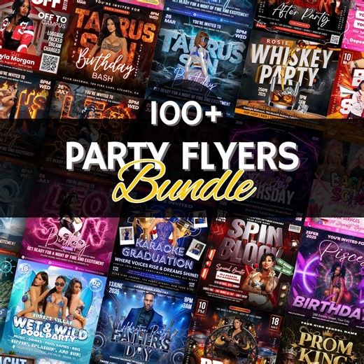 Party Flyers Bundle, Club Party Flyers, Night Club Flyers, Freaknik Party Flyer, Birthday Event Flyer Sunday Hangover Party Flyer Pool Party - Etsy