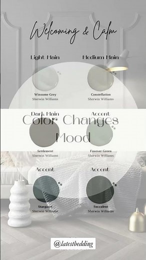 7 Calming Wall Color Palettes for 2025 | Sherwin Williams & Benjamin Moore Color Combos | USA Home