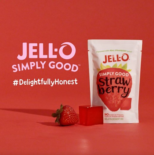 Simple is as Simple does. New JELL-O SIMPLY GOOD has no artificial flavors, dyes or preservatives. 👍 #DelightfullyHonest | JELL-O