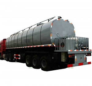[Hot Item] 40cbm Thermal Insulation Asphalt Tank Semi-Trailer for Liquid Hot Bitumen Transport with Heating System Burners