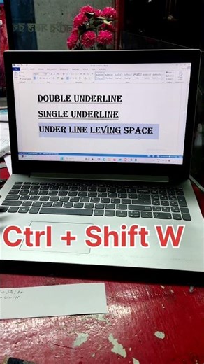Microsoft Word Underline Drawing Shortcut, various types of shortcuts to underline text.
