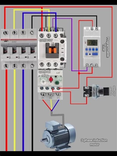 Dol Statar. wiring Timer & Selector Switch #electrician #election2024 #electrical #electrician