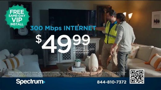 Spectrum TV Spot, 'Get It All: 300 Mbps Internet for $49.99 per Month'