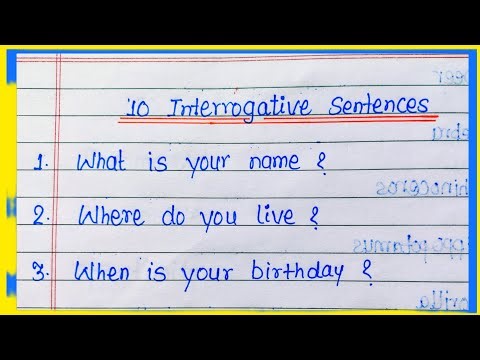 10 examples of interrogative sentences/10 interrogative sentence in English/interrogative sentence