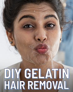 This DIY gelatin hair removal pack will surely scrub off facial hair! | Glamrs