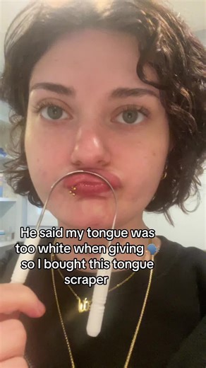 This is a joke it’s called engagement ladies #fyp #tonguering #tongue #oralhealth #hygiene #cleanmouth #tools #ad #tonguescraper #ew #engagement