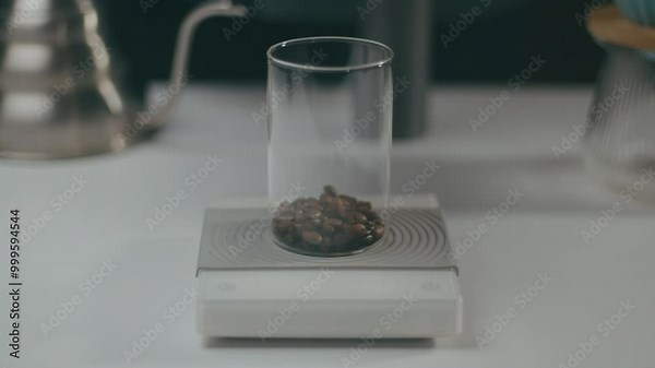 Introducing a Modern Coffee Scale that comes with a Glass Cup, perfect for Precision Brewing