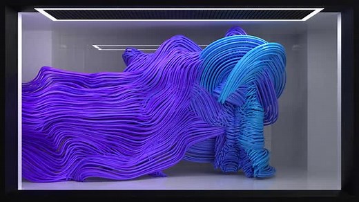 Autostereoscopy Line Particle Motion