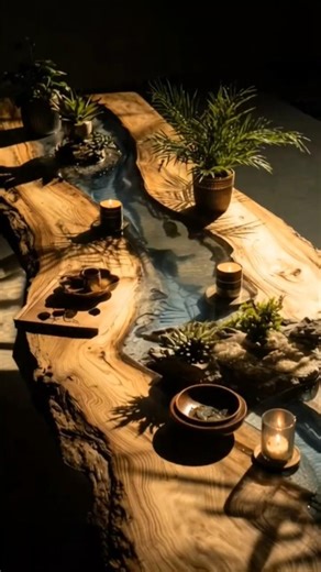 “Turning Rough Slabs Into Luxury Table Goals 🪵💎”