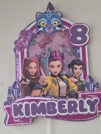 K-pop Shaker Cake Topper - Demon Hunters - Birthday Cake Decoration - Themed Birthday - Etsy