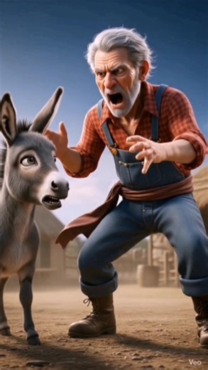 Greedy Farmer vs Crying Donkey 😢 | Giant Pumpkin Surprise! #ai #aivideo #viral #donkey #Shorts