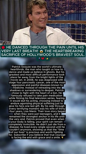 🔴He refused pain meds just to finish his last role..😭The heartbreaking real story of Patrick Swayze.