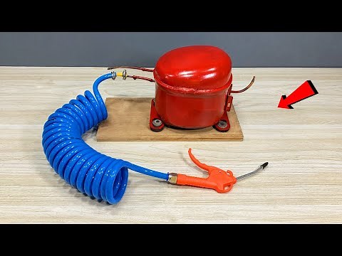 How to make Homemade Silent Air Compressor from old Refrigerator’s Compressor At home