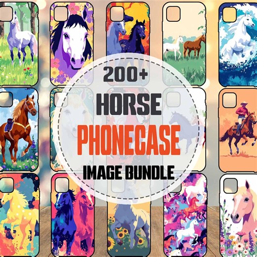 Horse Phone Case Sublimation Design, Templates for Custom Phone Cases, Iphone, Samsung, Nokia, One Size Fits All, Commercial Use Png - Etsy