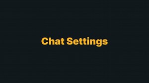 Chat Settings