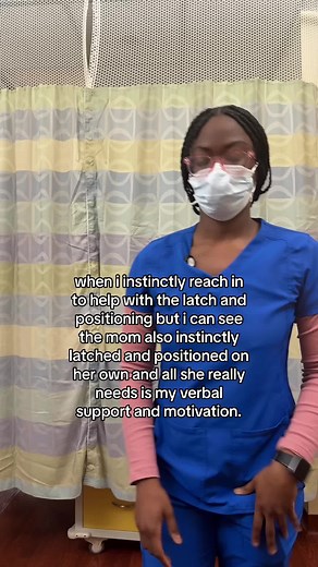 sometimes i get ahead of myself and want to do alot of the work for moms but ive learned that this does NOT benefit the family in the end. one of the best things you can do as a breastfeeding parent is ask for a hands off assessment of your latch and positioning. by doing this, it forces you to make these moves on your own. which helps gives you more confidence before you leave the hospital.