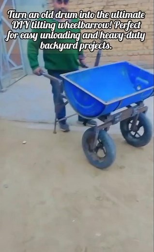 How To Build A DIY Tilting Drum Wheelbarrow