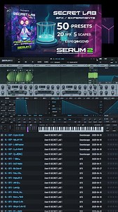 🎹 SERUM 2 🟪 SECRET LAB COLLECTION 🧬 Hours of testing turned into unstable formulas, unpredictable sounds and evolving experiments. 🎛 Original presets for sound designers who want to push limits. 👽 A place where nothing behaves as expected. | Sonicspore