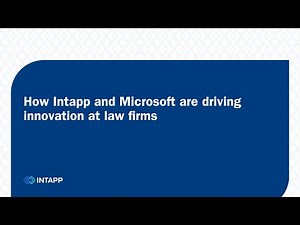 How Intapp and Microsoft are driving innovation at law firms