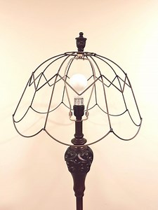 Lampshade Frame for Floor Lamp – Scallop Tiffany Style Large Wire Frame for DIY Lampshade Making, Vintage Metal Lamp Frame - Etsy