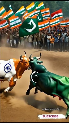 Indian Vs Pakistan cow fight Who Will Win? #aivideo #shorts