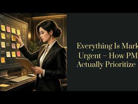 "Everything is marked urgent - How a PM should actually prioritize."