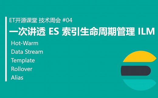 ElaticTalk #30 & ET开源课堂技术周会第 4 期 一次讲透 ES 索引生命周期管理(ILM)