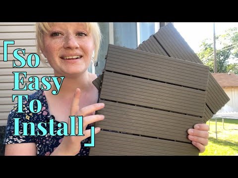 SkillMaid Plastic Interlocking Deck Tiles | Quick Outdoor Tile Upgrade