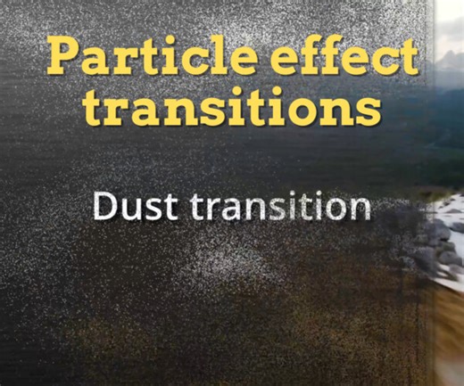 ArtStation - DUST particle-based transition for DaVinci Resolve | Resources