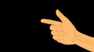 Download Pointing hand icon animation for free