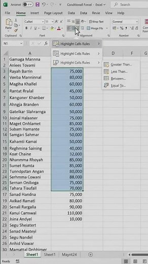 Excel Conditional Formatting | Automatically Highlight Data in Seconds 🔥 | Excel Tips #shorts