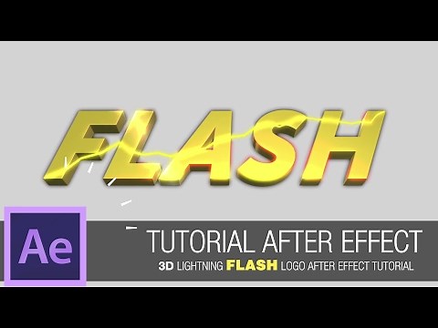 After Effects Tutorial - How to Make Flash Text with Lightning Effect Tutorial