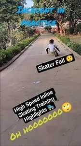 Skater Fell down in practice | High Speed Inline Skating Training Highlights & Motivation #shorts