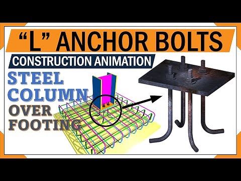 Anchor bolt fixing details | Footing reinforcements | 3d animation of Rc foundation