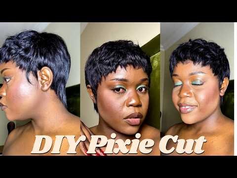 I Installed a Pixie Wig on Myself Here’s What Happened 😭 |DIY Pixie Wig with 28 piece Femi Hair