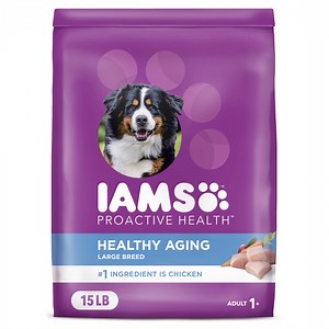 Iams Proactive Health Healthy Aging Large Breeddry Senior Dog Food With Real Chicken 15 Lb Bag