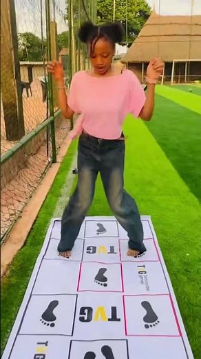 Footstep twister game challenge. #challenge