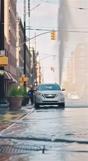 Fire Hydrant Explodes and Floods Street
