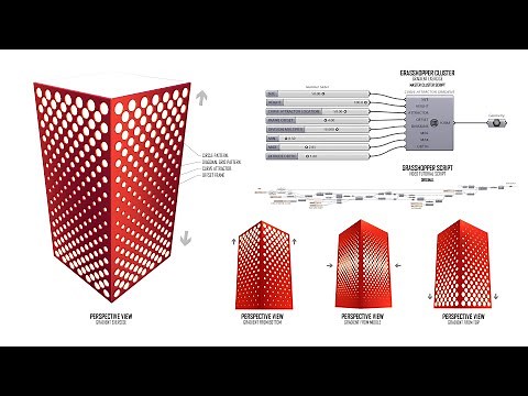 Rhino 8 Parametric Curve Attractor Gradient Hexagonal Grid Pattern Architecture Grasshopper Tutorial