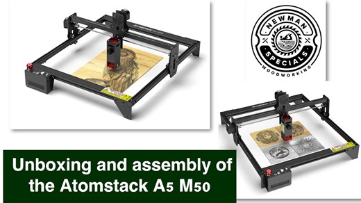 Atomstack A5 M50 unboxing & easy assembly for beginners | Full setup and first engraving!