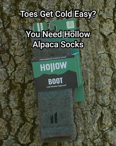 No more lame sock stocking stuffers 👉 Hollow Alpaca Socks are 3x warmer than sheep's wool and temperature-regulating to keep your feet dry and cozy all day long. 🔥 Sold out 3x in 2022 ✅ 30-Day Money Back Guarantee 🇺🇸 Proudly made in the USA Shop the perfect gift for workwear, hunters, hikers and outdoor adventurers. 🌲 | Hollow Alpaca Socks