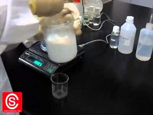 The efficiency of Silicone CS-19332 to make a silicone in water emulsion (HLB 10)